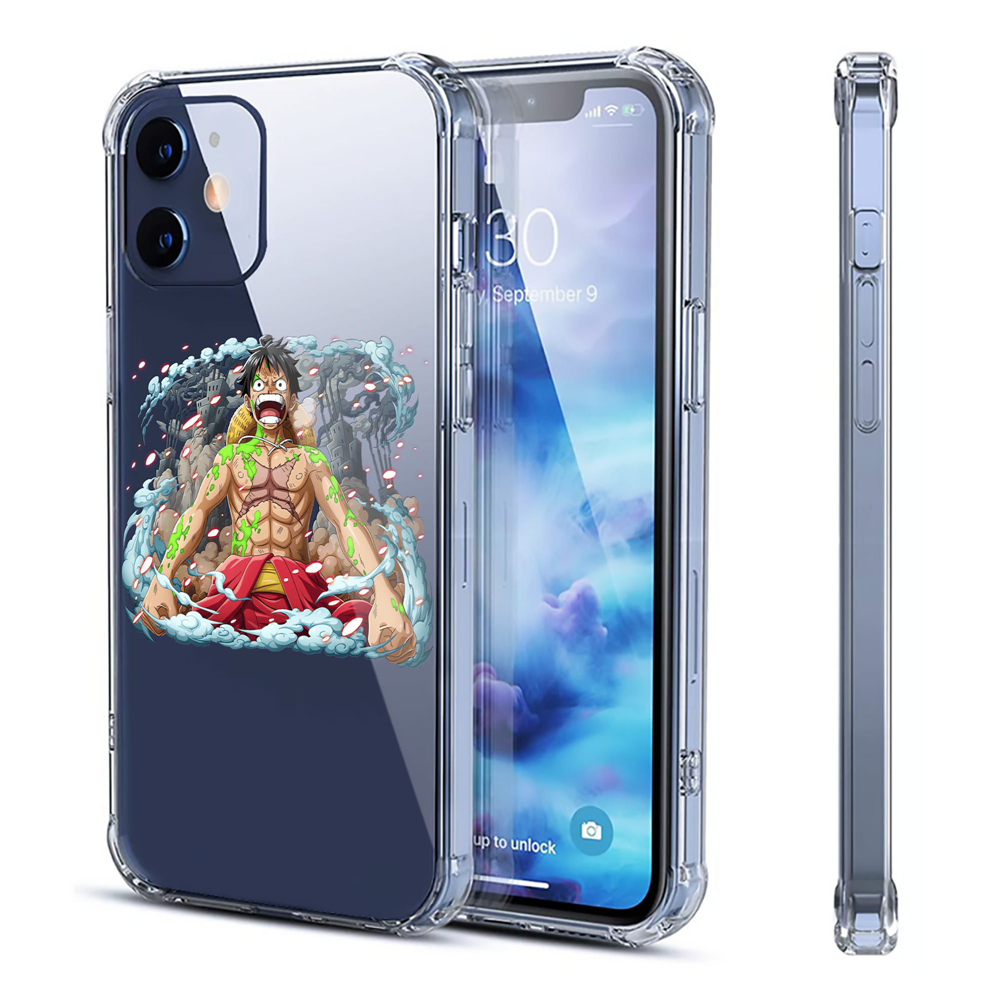 （画像用） ワンピース モンキー・D・ルフィ ONE PIECE Monkey D. Luffy 【iPhone 12シリーズ対応】透明スマホケース（クリアソフトケース）